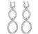 Triple Pave Hoops - Silver