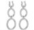 Triple Pave Hoops - Silver