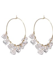 Women'S Rock Candy Wire Hoops - Gold