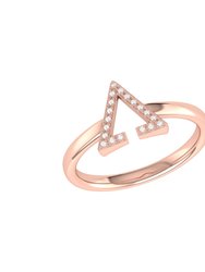 Aim High Open Triangle Diamond Ring in 14K Rose Gold Vermeil on Sterling Silver - Rose Gold