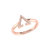 Aim High Open Triangle Diamond Ring in 14K Rose Gold Vermeil on Sterling Silver - Rose Gold