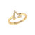Aim High Open Triangle Diamond Ring In 14K Yellow Gold Vermeil On Sterling Silver - Yellow Gold