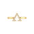 Aim High Open Triangle Diamond Ring In 14K Yellow Gold Vermeil On Sterling Silver