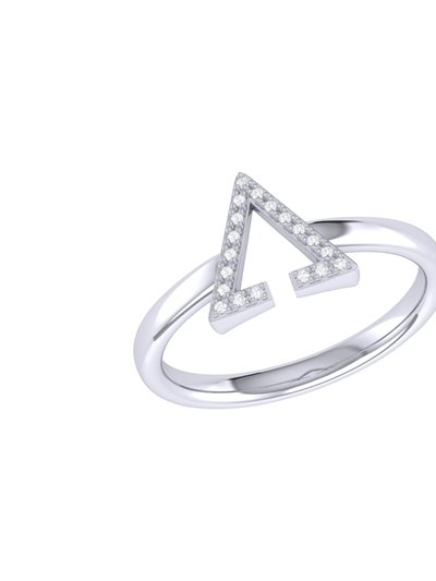 LuvMyJewelry Aim High Open Triangle Diamond Ring In Sterling Silver product
