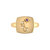 Aquarius Water-Bearer Amethyst & Diamond Constellation Signet Ring in 14K Yellow Gold on Sterling Silver