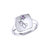 Aquarius Water-Bearer Amethyst & Diamond Constellation Signet Ring in Sterling Silver - Silver