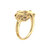 Aries Ram Diamond Constellation Signet Ring In 14K Yellow Gold Vermeil On Sterling Silver