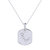 Aries Ram Diamond Constellation Tag Pendant Necklace In Sterling Silver - Silver