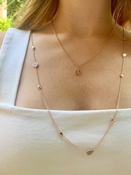 Avani Raindrop Layered Diamond Necklace in 14K Rose Gold Vermeil on Sterling Silver