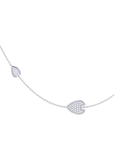 LuvMyJewelry Avani Raindrop Layered Diamond Necklace In Sterling Silver product