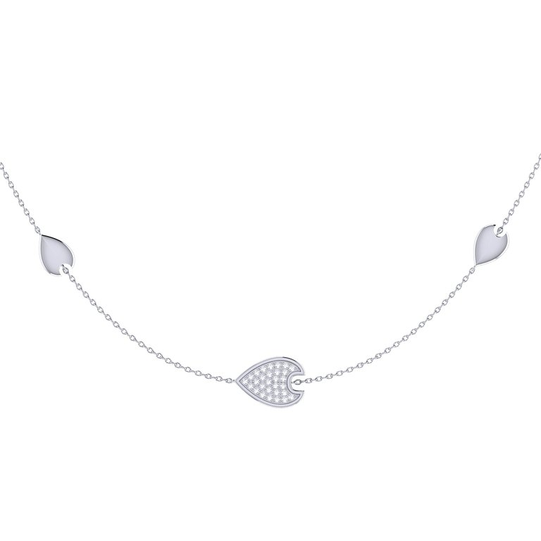 Avani Raindrop Layered Diamond Necklace In Sterling Silver - Silver