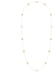 Avani Skyline Geometric Layered Diamond Necklace In 14K Yellow Gold Vermeil On Sterling Silver