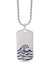 Breaking Waves Sterling Silver Blue Sapphire & Topaz Stone Tag - Silver