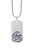 Breaking Waves Sterling Silver Blue Sapphire & Topaz Stone Tag - Silver