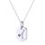 Cancer Crab Ruby & Diamond Constellation Tag Pendant Necklace in Sterling Silver