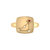 Capricorn Goat Garnet & Diamond Constellation Signet Ring in 14K Yellow Gold Vermeil on Sterling Silver