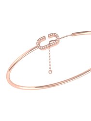 Celia C Adjustable Diamond Cuff in 14K Rose Gold Vermeil on Sterling Silver - Rose Gold