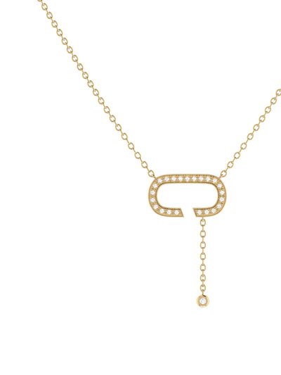 LuvMyJewelry Celia C Bolo Adjustable Diamond Lariat Necklace in 14K Yellow Gold Vermeil on Sterling Silver product