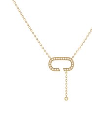 Celia C Bolo Adjustable Diamond Lariat Necklace in 14K Yellow Gold Vermeil on Sterling Silver - LuvMyJewelry