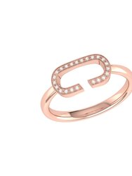Celia C Diamond Ring in 14K Rose Gold Vermeil on Sterling Silver - Rose Gold