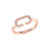 Celia C Diamond Ring in 14K Rose Gold Vermeil on Sterling Silver - Rose Gold