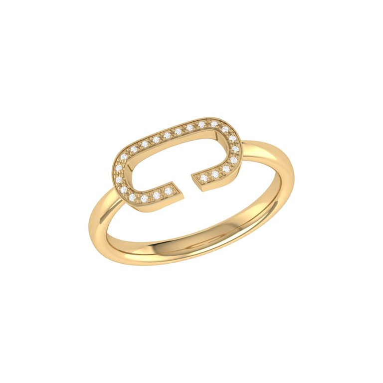 Celia C Diamond Ring In 14K Yellow Gold Vermeil On Sterling Silver - Yellow Gold