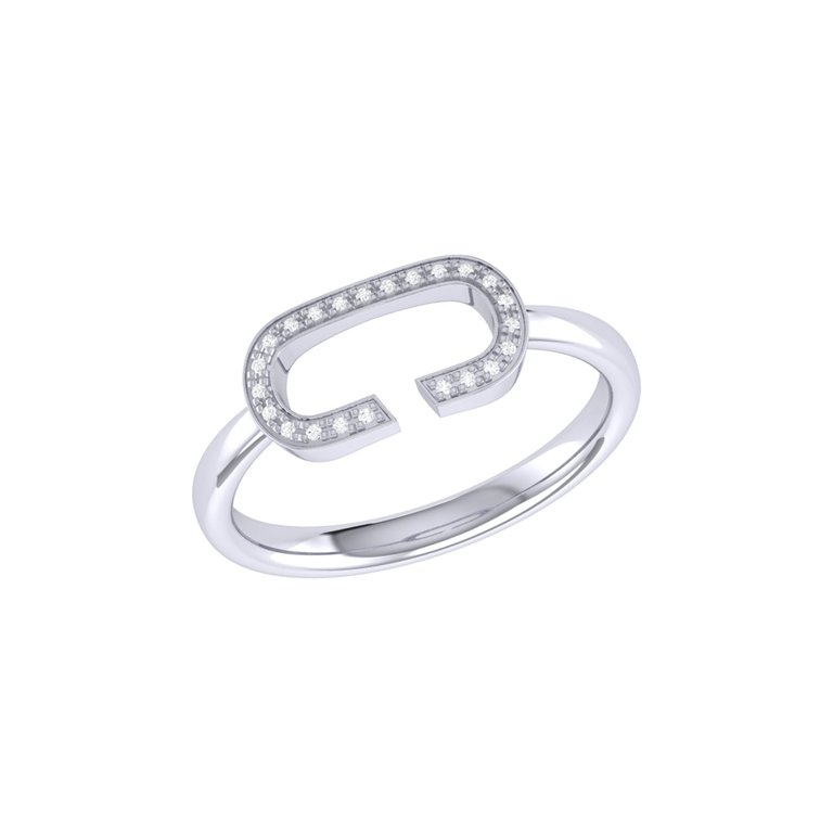 Celia C Diamond Ring in Sterling Silver - Silver