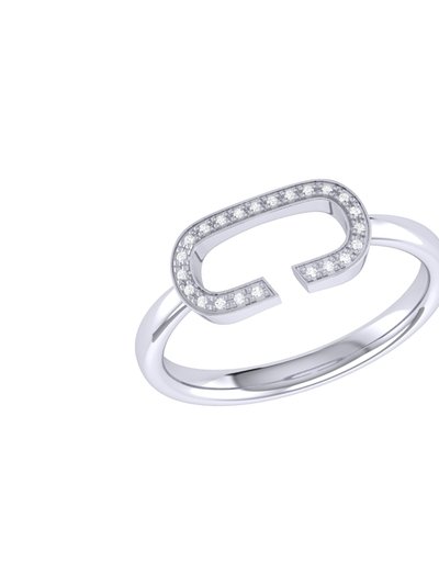 LuvMyJewelry Celia C Diamond Ring in Sterling Silver product