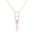 Chandelier Circle Trio Bolo Adjustable Diamond Lariat Necklace in 14K Rose Gold Vermeil on Sterling Silver - Rose Gold