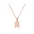 City Arches Square Diamond Pendant In 14K Rose Gold Vermeil On Sterling Silver
