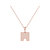 City Arches Square Diamond Pendant In 14K Rose Gold Vermeil On Sterling Silver - Rose Gold