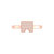 City Arches Square Diamond Ring In 14K Rose Gold Vermeil On Sterling Silver
