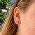 City Arches Square Diamond Stud Earrings in 14K Rose Gold Vermeil on Sterling Silver