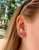 City Arches Square Diamond Stud Earrings in 14K Rose Gold Vermeil on Sterling Silver