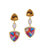 Colorful Canvas Diamond & Citrine Earrings In 14K Yellow Gold Plated Sterling Silver - Yellow Gold
