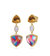 Colorful Canvas Diamond & Citrine Earrings In 14K Yellow Gold Plated Sterling Silver