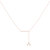 Crane Lariat Bolo Adjustable Triangle Diamond Necklace in 14K Rose Gold Vermeil on Sterling Silver