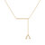 Crane Lariat Bolo Adjustable Triangle Diamond Necklace In 14K Yellow Gold Vermeil On Sterling Silver - Yellow Gold