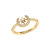 Crescent North Star Diamond Ring in 14K Yellow Gold Vermeil on Sterling Silver - Yellow Gold