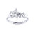 Dazzling Star Cluster Diamond Ring in Sterling Silver - Silver