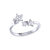 Dazzling Star Couples Diamond Open Ring In Sterling Silver - Silver