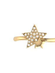 Dazzling Starkissed Duo Diamond Ring In 14K Yellow Gold Vermeil On Sterling Silver