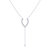 Drizzle Drip Teardrop Bolo Adjustable Diamond Lariat Necklace In Sterling Silver - Silver