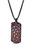 Fiery Ascent Black Rhodium Plated Sterling Silver Textured Tag with Garnets