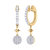 Full Moon Star Diamond Hoop Earrings In 14K Yellow Gold Vermeil On Sterling Silver - Yellow Gold