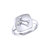 Gemini Twin Moonstone & Diamond Constellation Signet Ring In Sterling Silver - Silver
