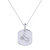 Gemini Twin Moonstone & Diamond Constellation Tag Pendant Necklace In Sterling Silver - Silver
