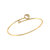 Half Moon Star Adjustable Diamond Bangle In 14K Yellow Gold Vermeil On Sterling Silver - Yellow Gold