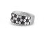 Kick & Goal Soccer Black Rhodium Plated Sterling Silver Black Diamond Band Ring