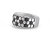 Kick & Goal Soccer Black Rhodium Plated Sterling Silver Black Diamond Band Ring